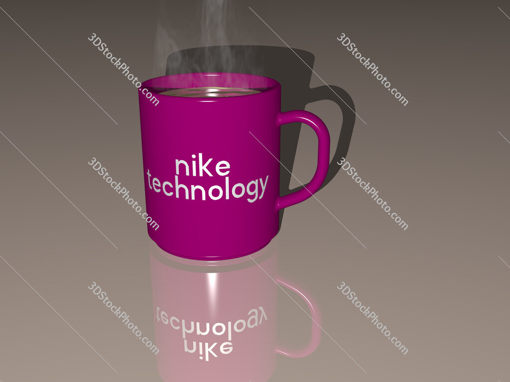 nike technology text on a coffee mug