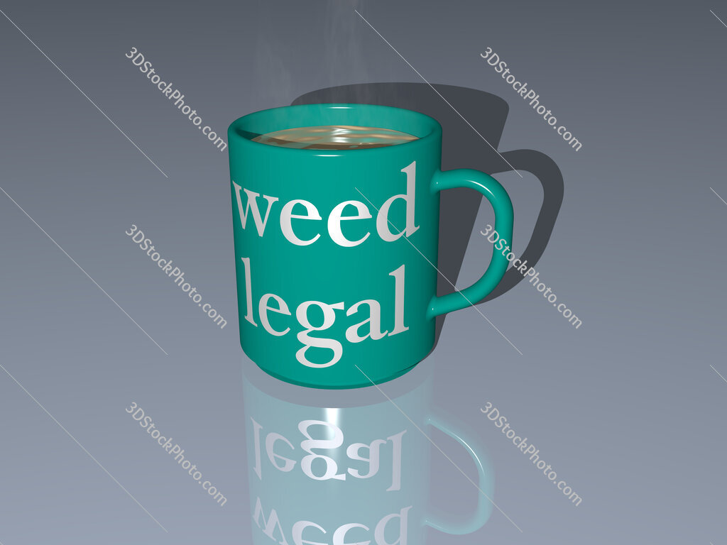 weed legal text on a coffee mug