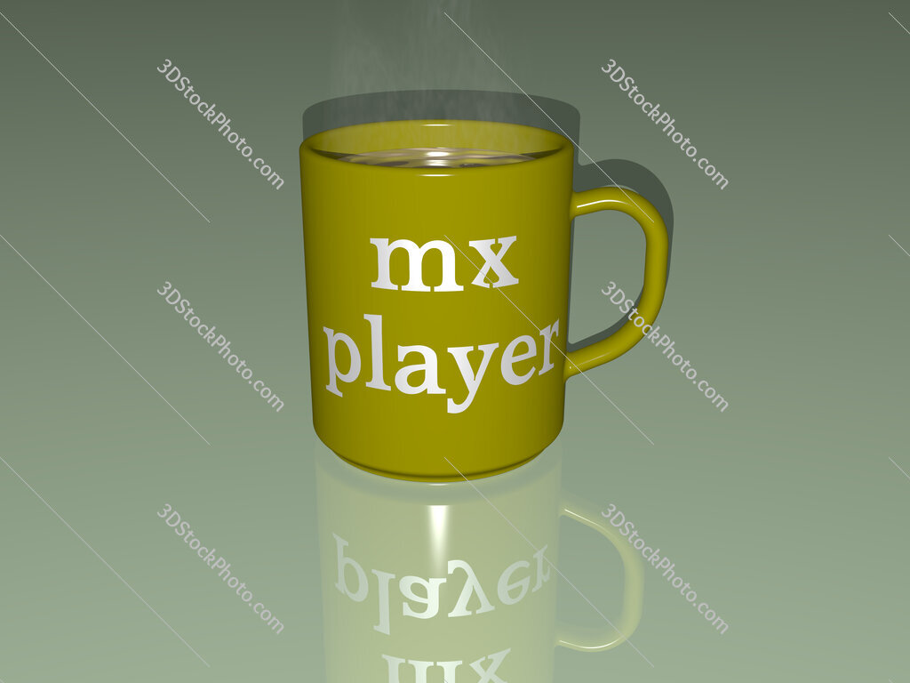 mx player text on a coffee mug