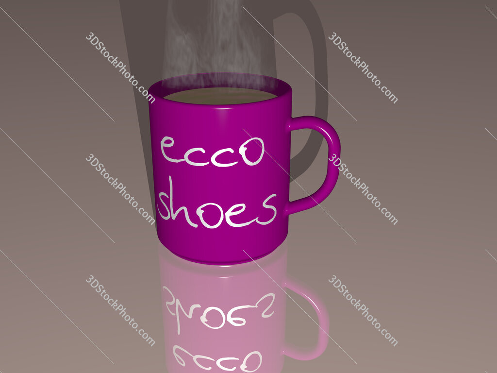 ecco shoes text on a coffee mug