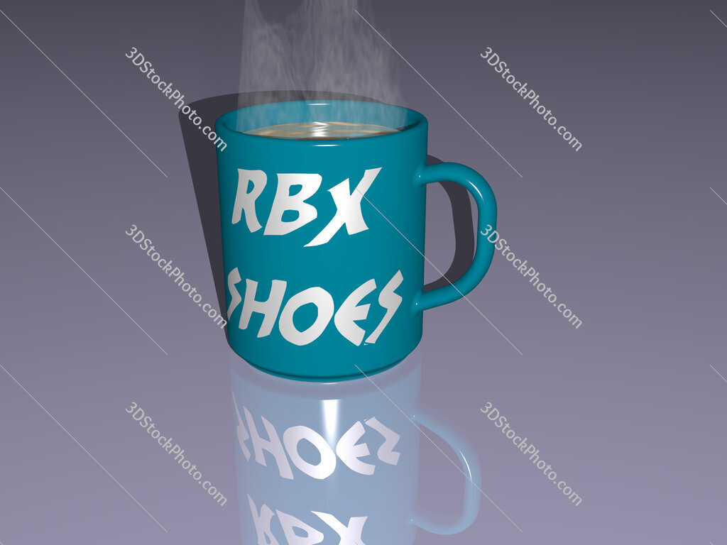 rbx shoes text on a coffee mug