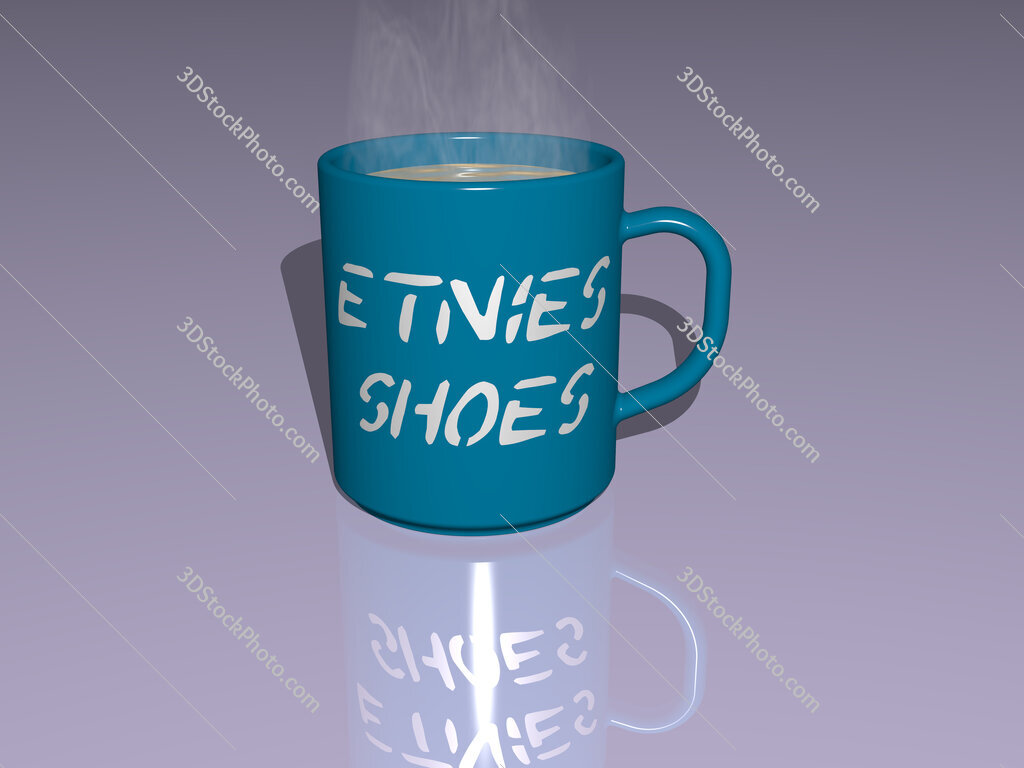 etnies shoes text on a coffee mug