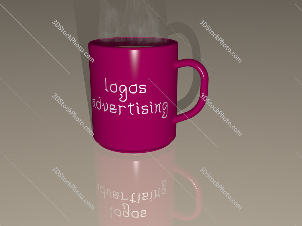 logos advertising text on a coffee mug