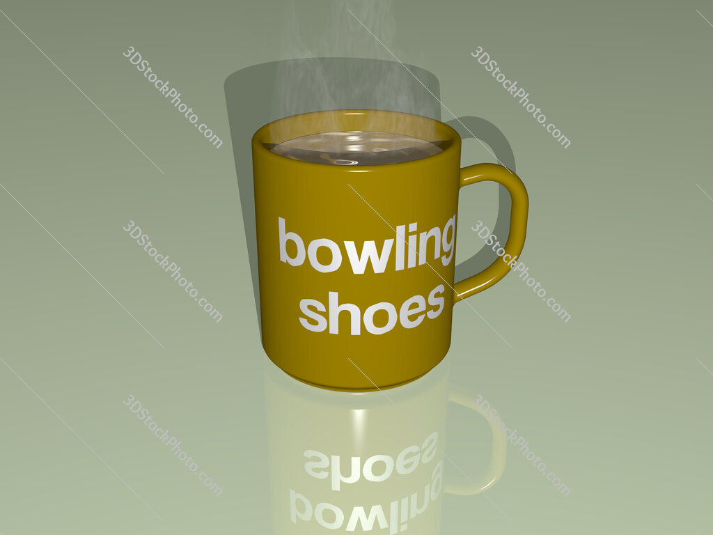 bowling shoes text on a coffee mug