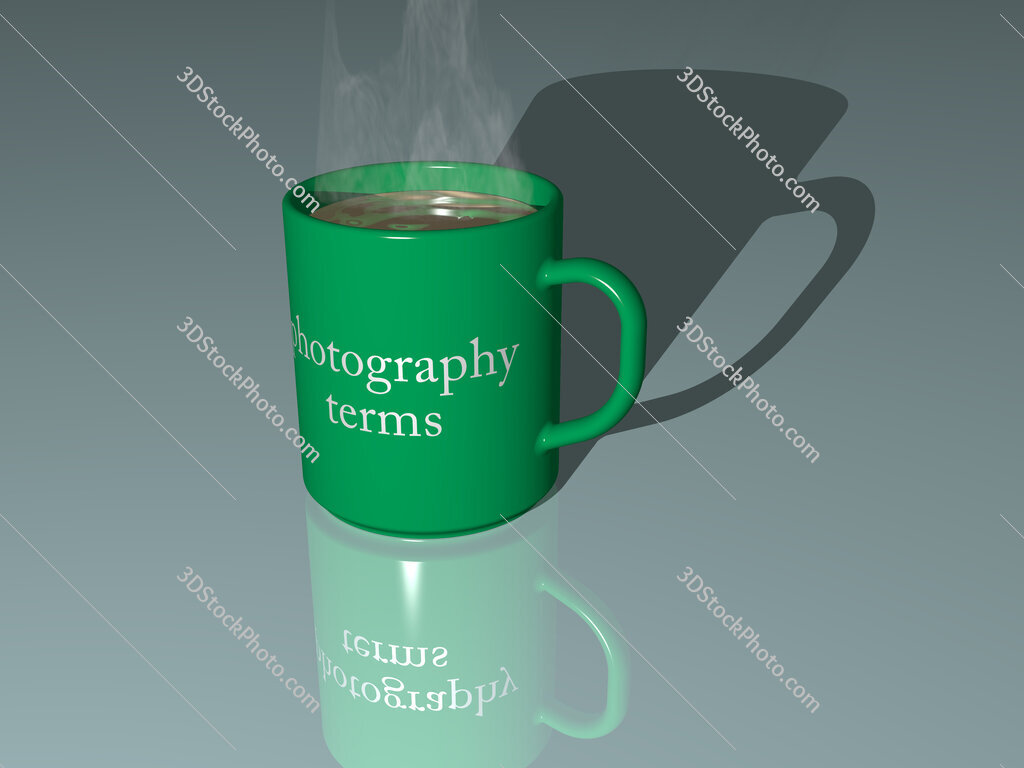 photography terms text on a coffee mug