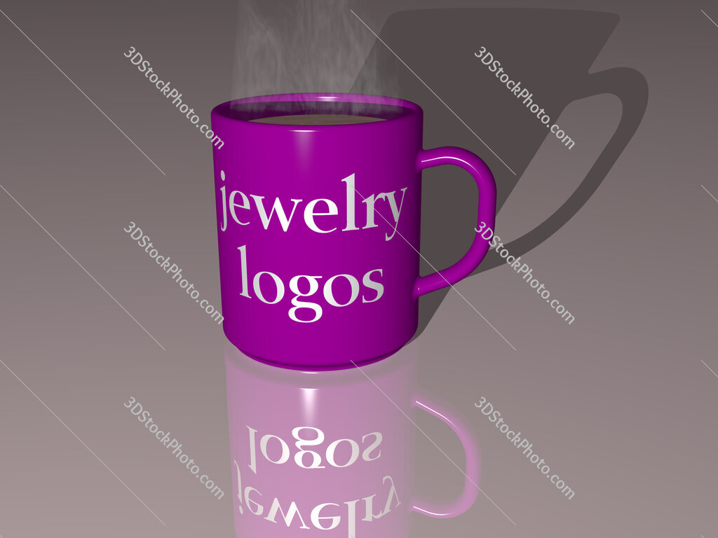 jewelry logos text on a coffee mug