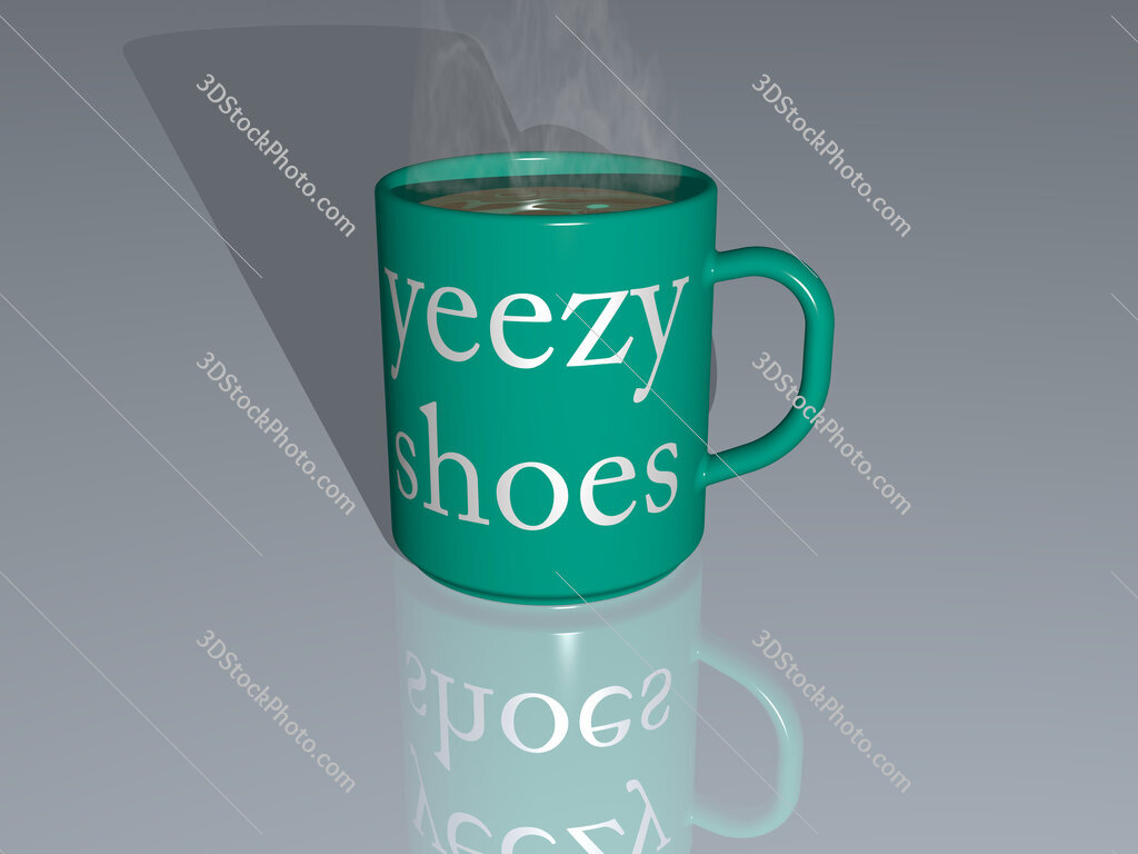 yeezy shoes text on a coffee mug