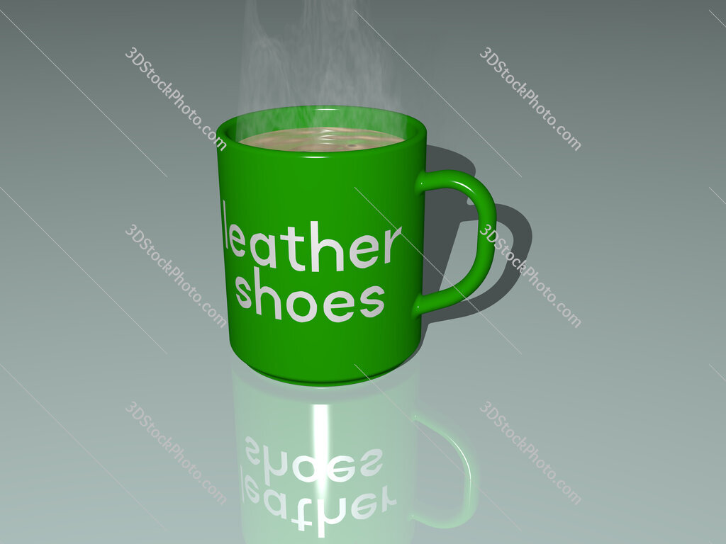 leather shoes text on a coffee mug