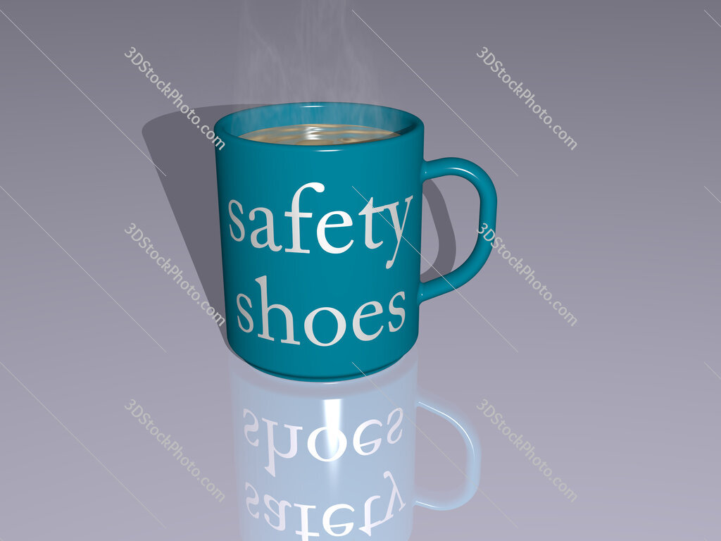 safety shoes text on a coffee mug