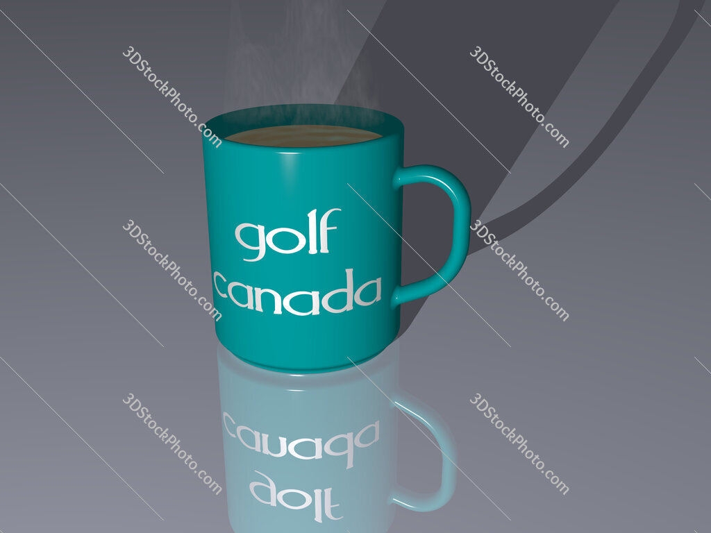 golf canada text on a coffee mug