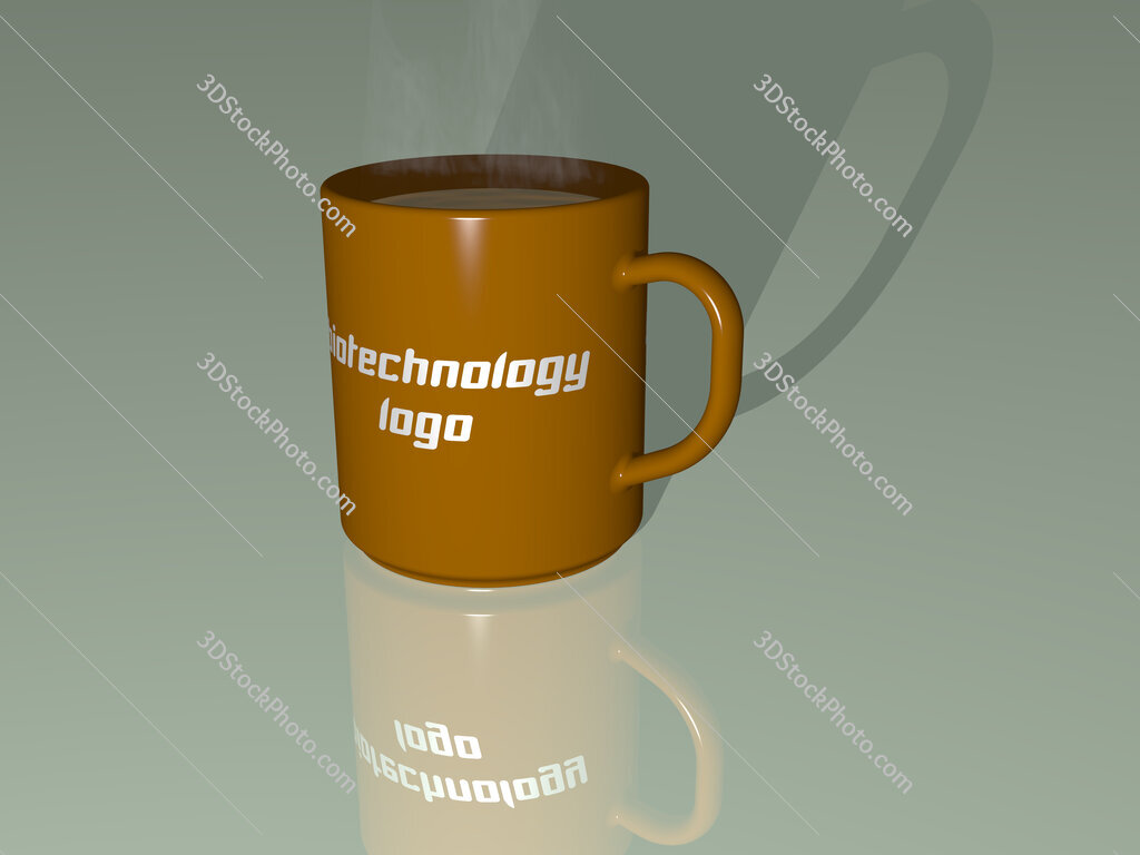 biotechnology logo text on a coffee mug