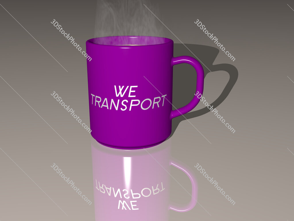 we transport text on a coffee mug