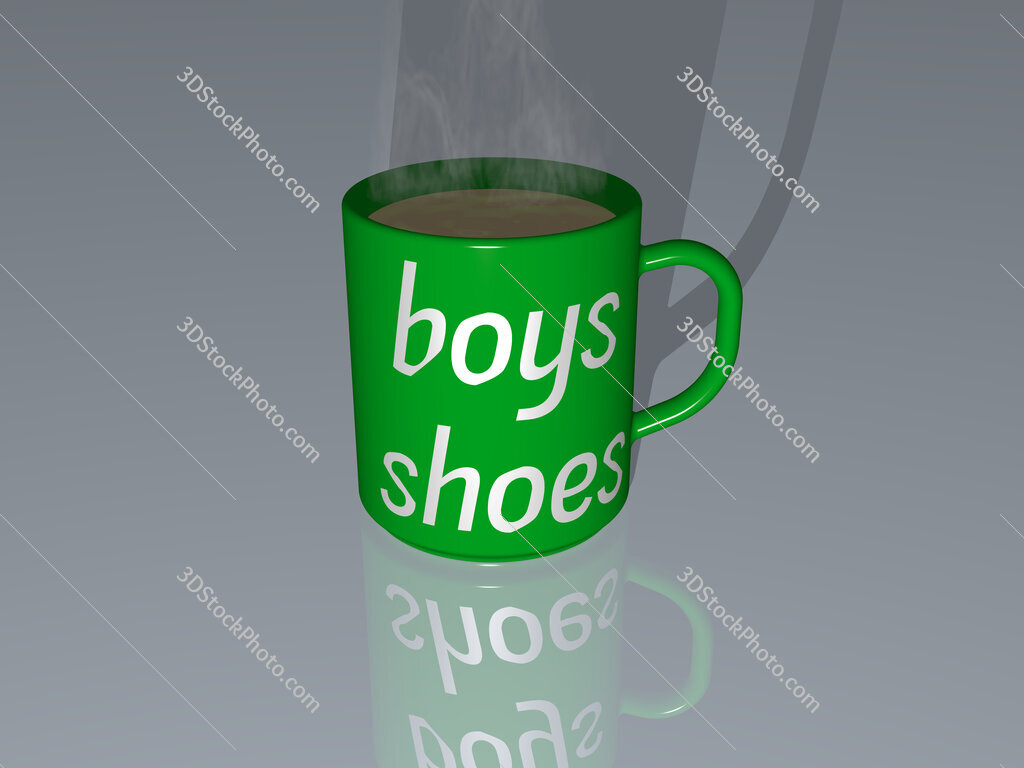 boys shoes text on a coffee mug