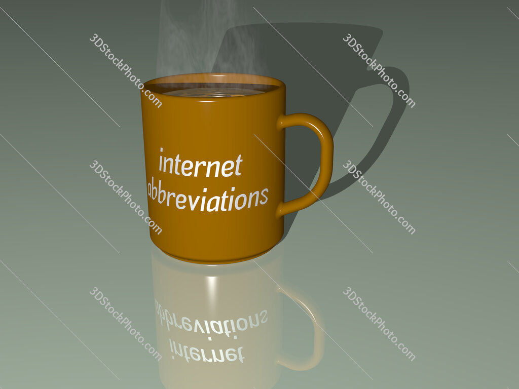 internet abbreviations text on a coffee mug
