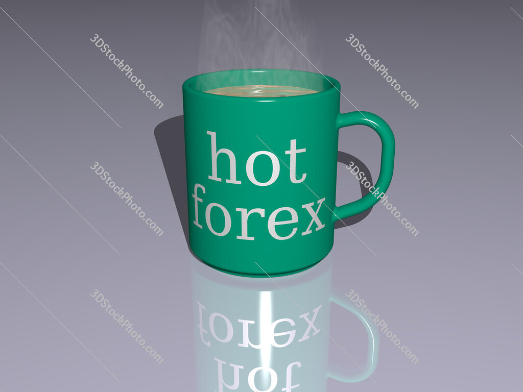 hot forex text on a coffee mug