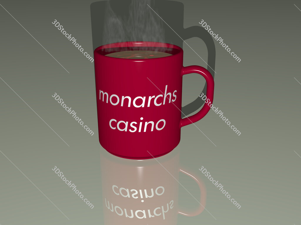 monarchs casino text on a coffee mug