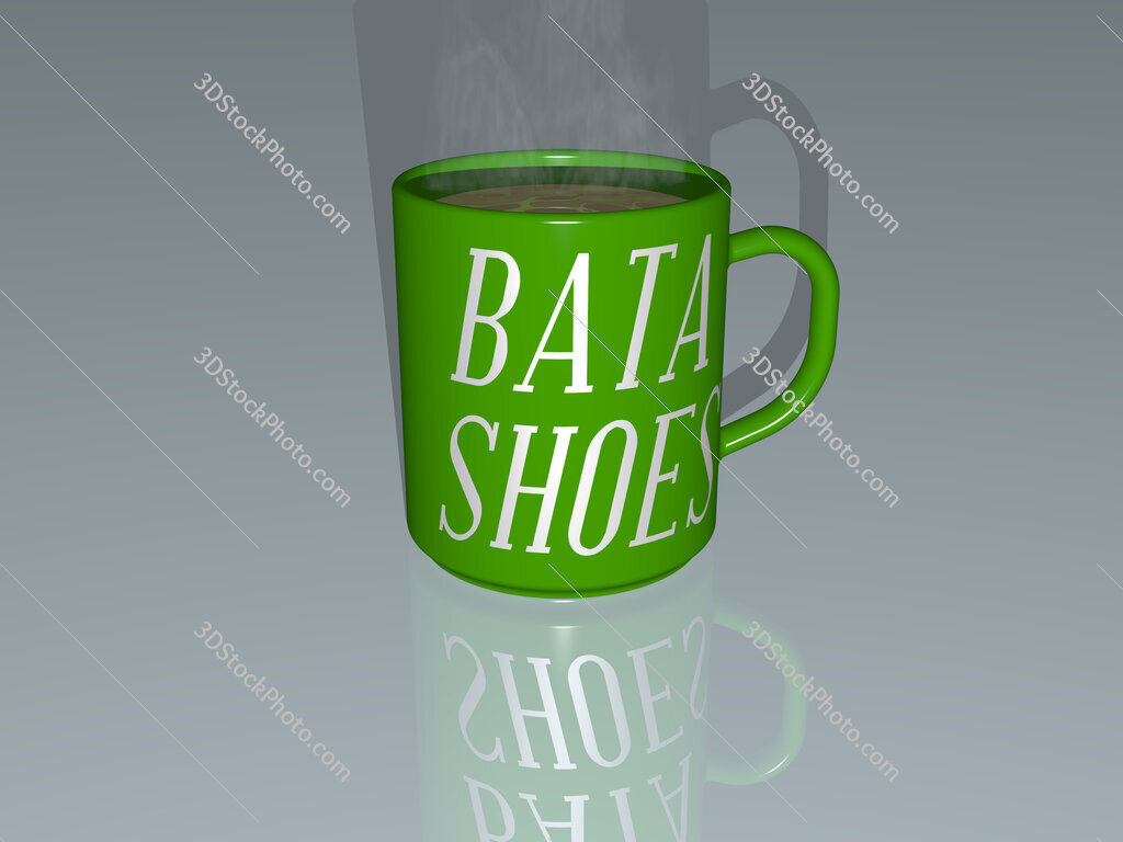 bata shoes text on a coffee mug