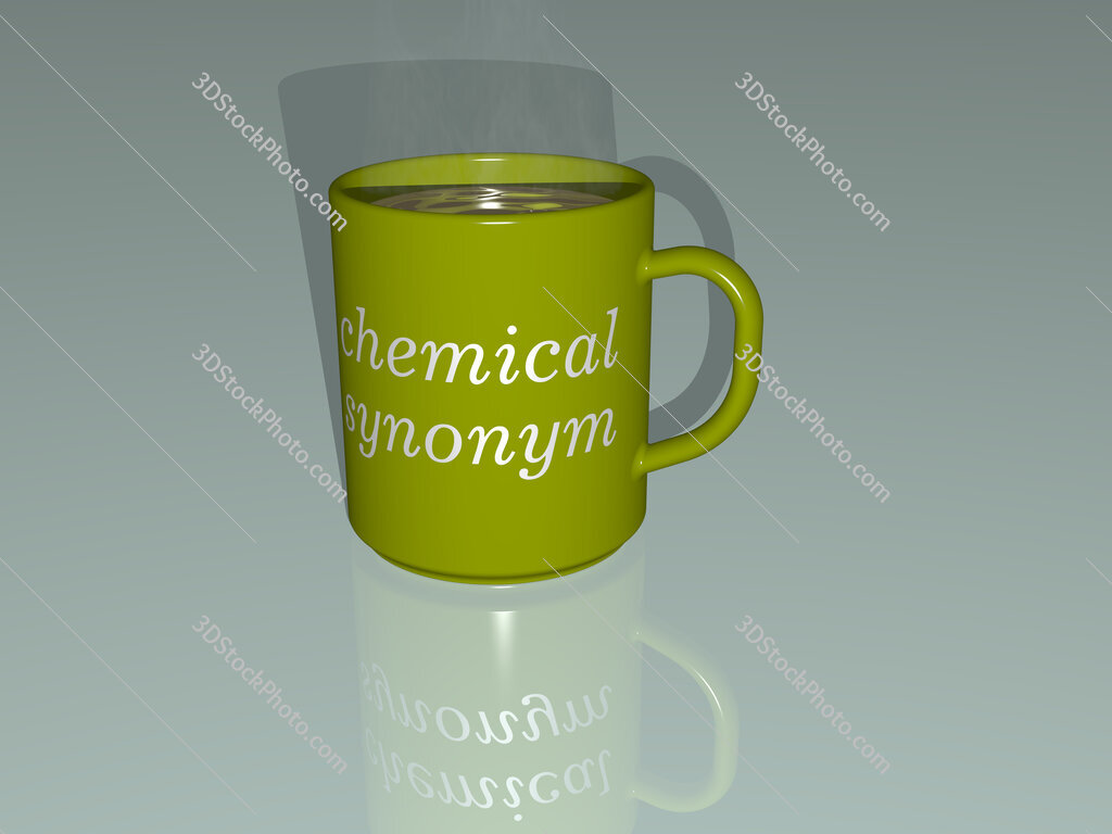 chemical synonym text on a coffee mug