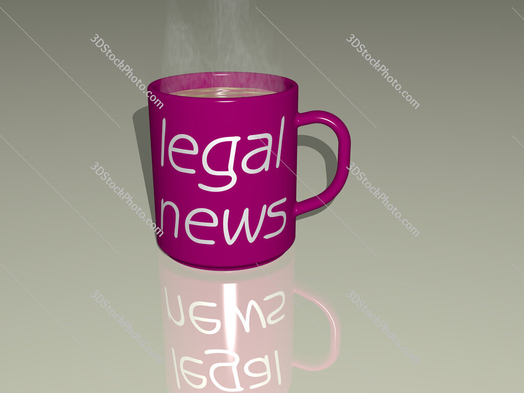 legal news text on a coffee mug