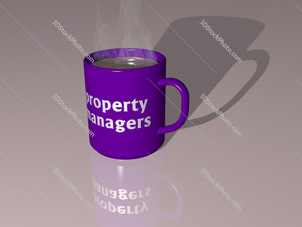 property managers text on a coffee mug