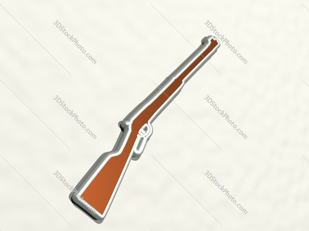 gun 3D drawing icon