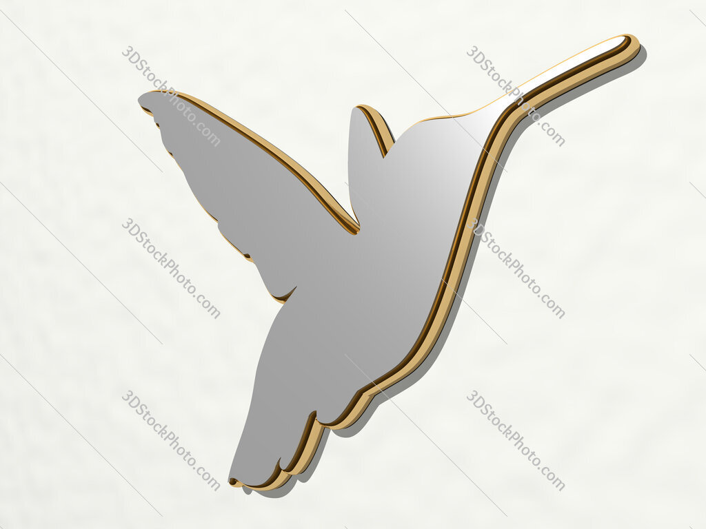 bird 3D drawing icon