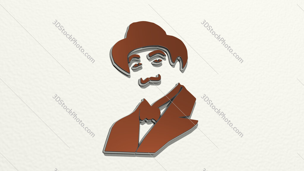 Hercules Poiret by Agatha Christie 3D drawing icon