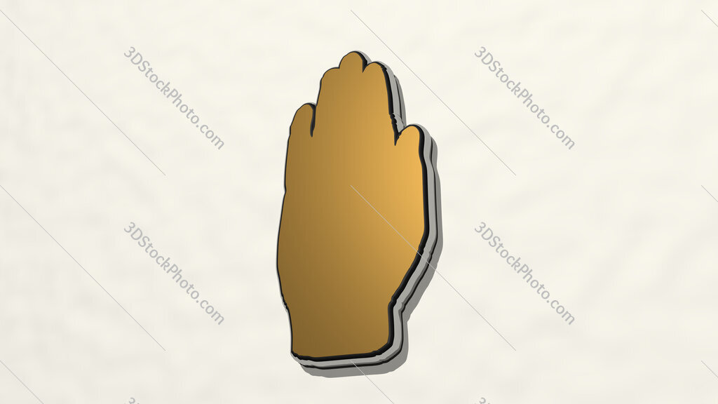 hand 3D drawing icon