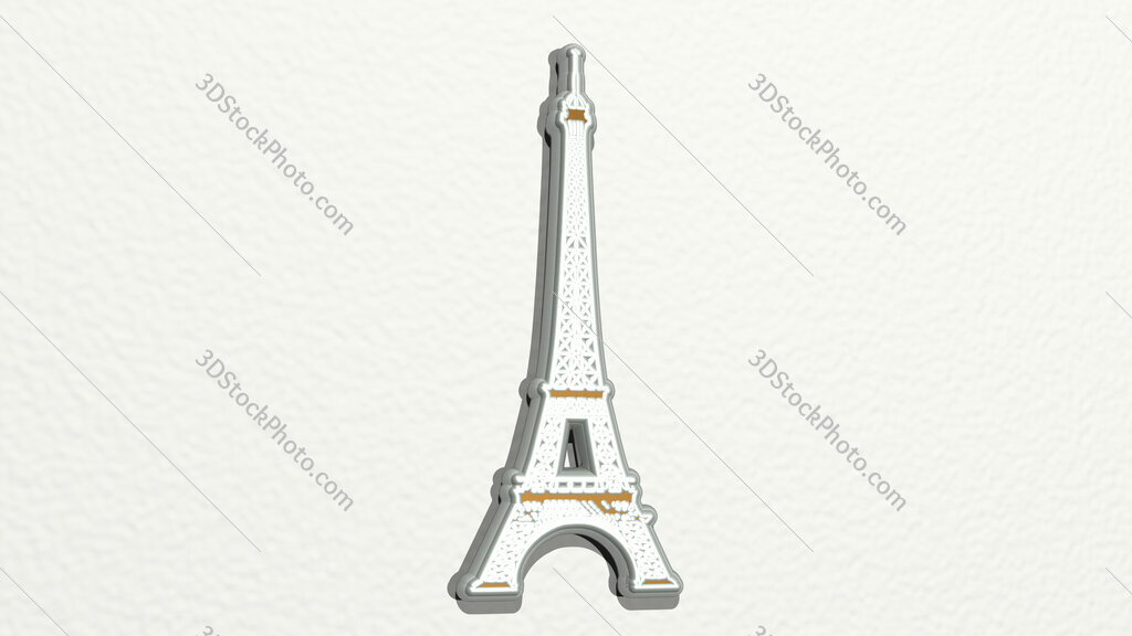 france 3D drawing icon