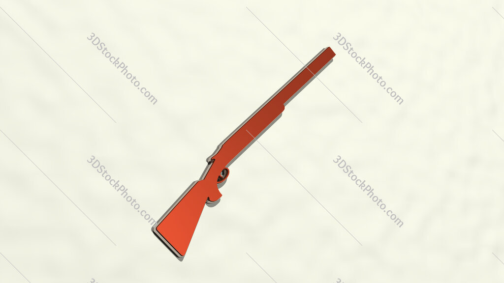 gun 3D drawing icon