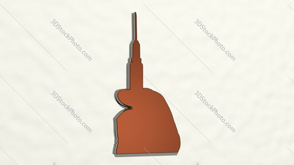 medical needle 3D drawing icon