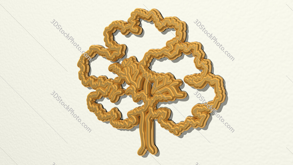 tree pencile drawing 3D drawing icon