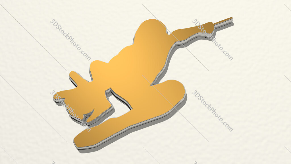 athletic sport activity 3D drawing icon