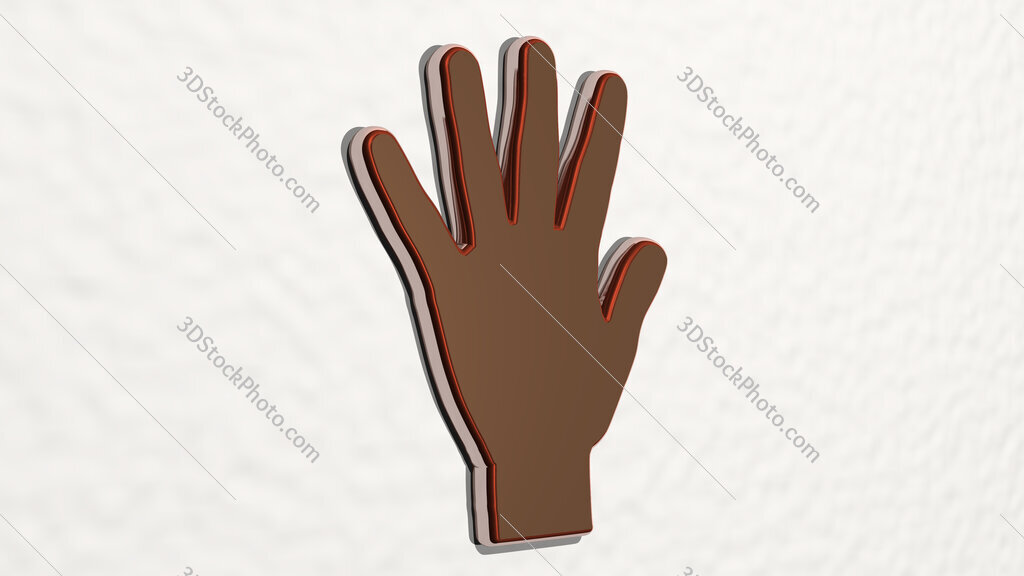 hand 3D drawing icon