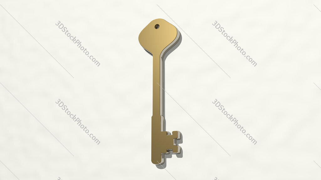 key 3D drawing icon