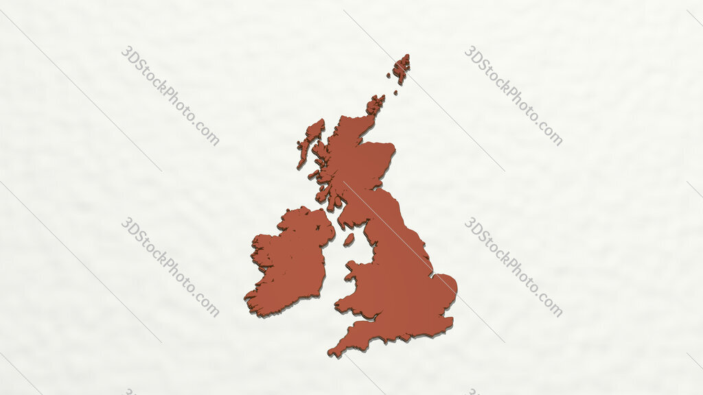 man of the United Kingdom and Ireland 3D drawing icon