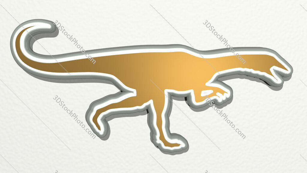 dinosaur 3D drawing icon