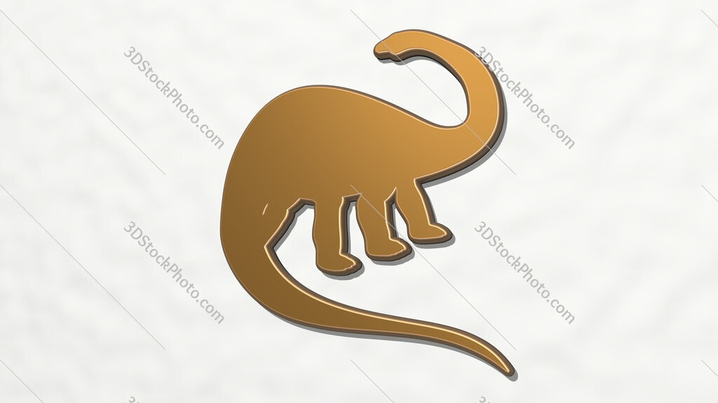 dinosaur 3D drawing icon