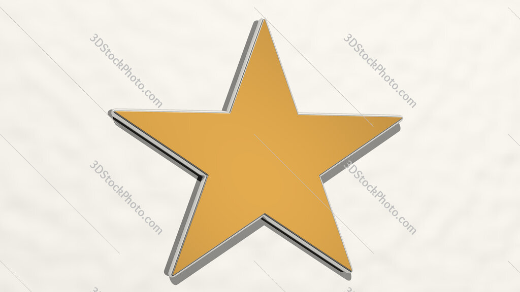 star 3D drawing icon
