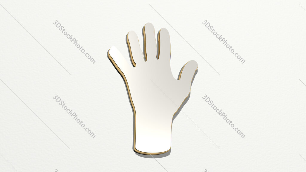 hand 3D drawing icon