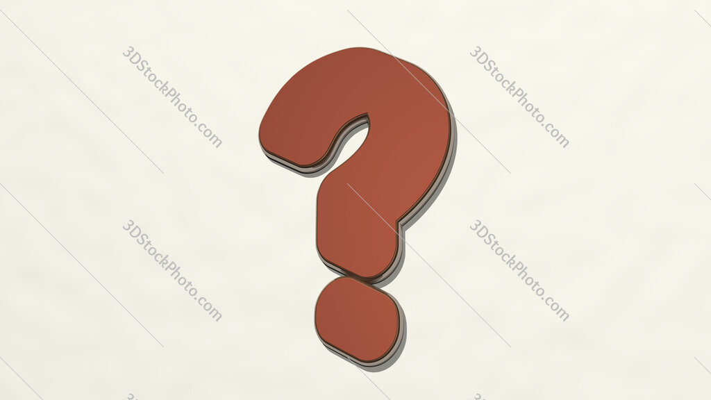 question mark 3D drawing icon