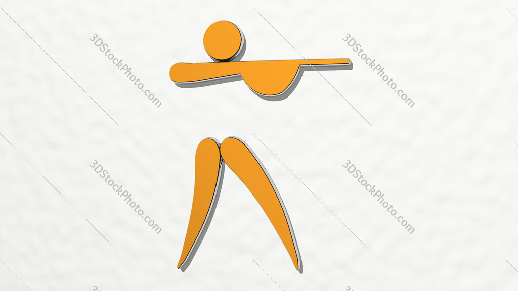 athletic sport activity 3D drawing icon