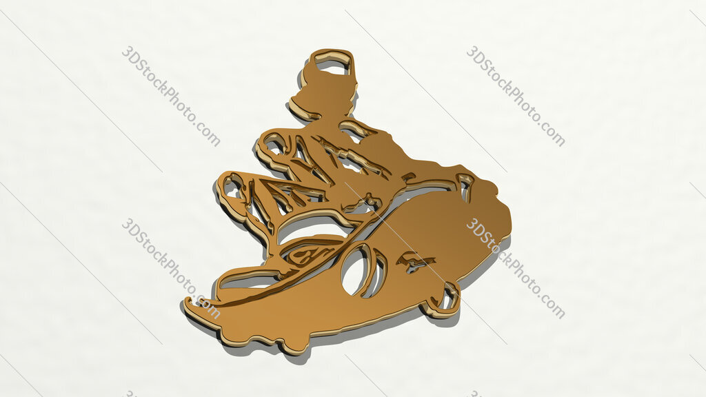 athletic sport activity 3D drawing icon