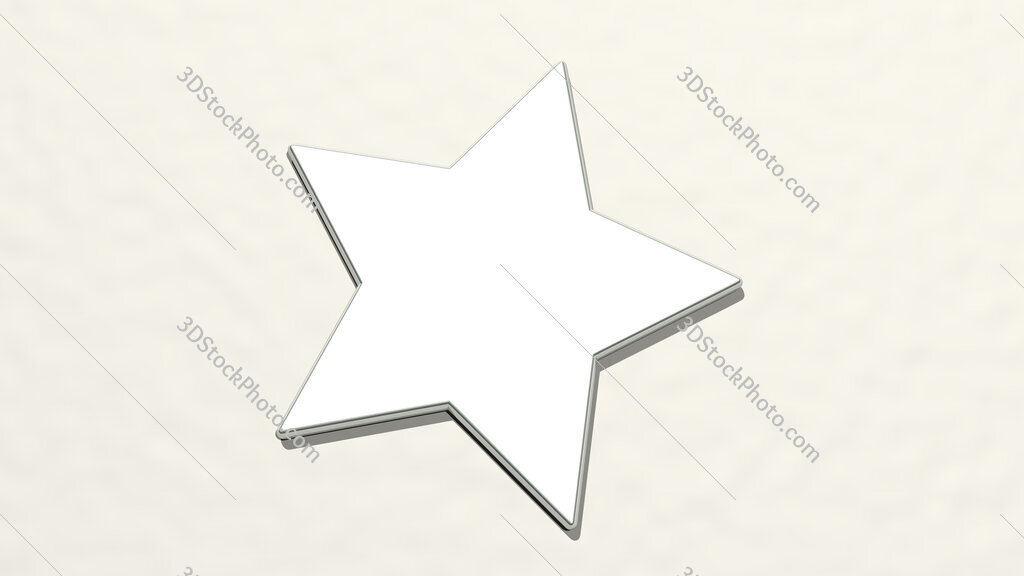 star 3D drawing icon