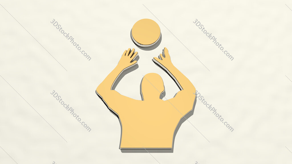 athletic sport activity 3D drawing icon