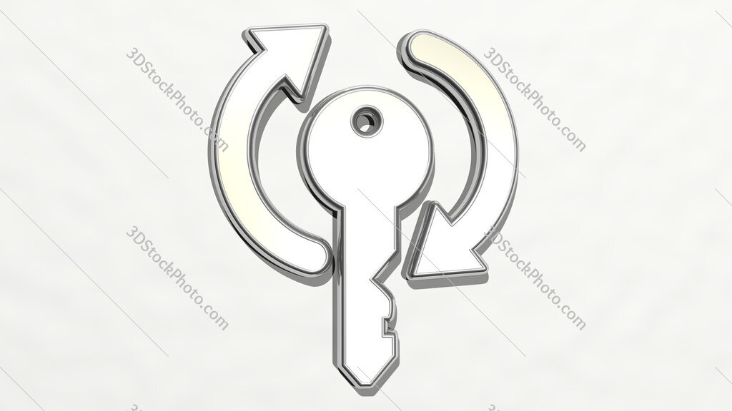 key 3D drawing icon