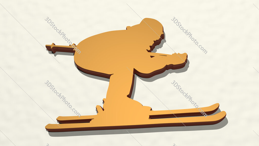 athletic sport activity 3D drawing icon