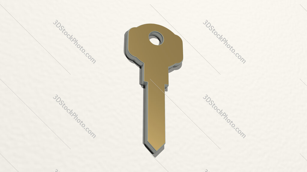 key 3D drawing icon