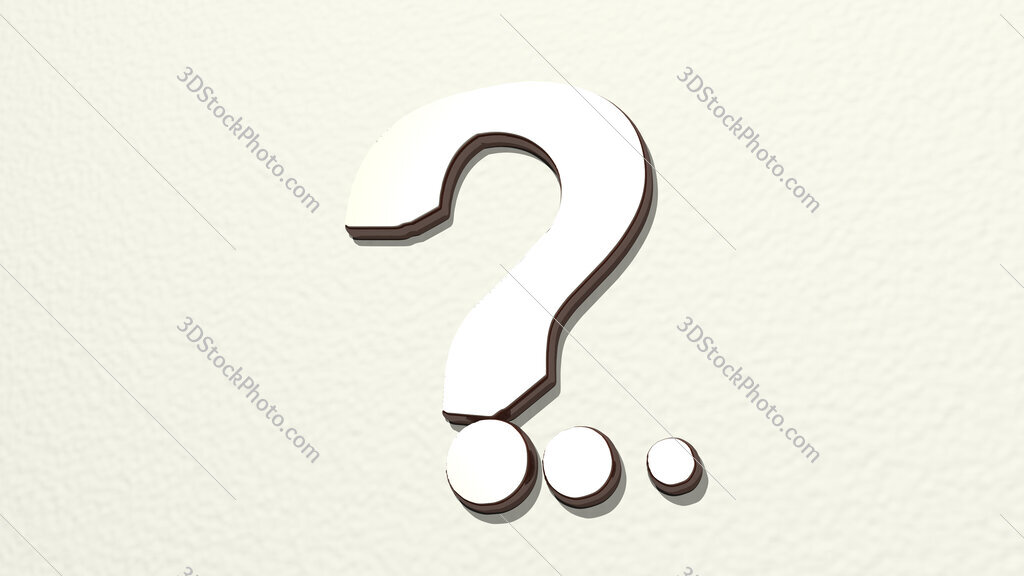 question mark 3D drawing icon