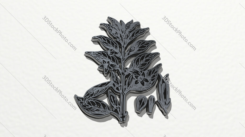 plant 3D drawing icon